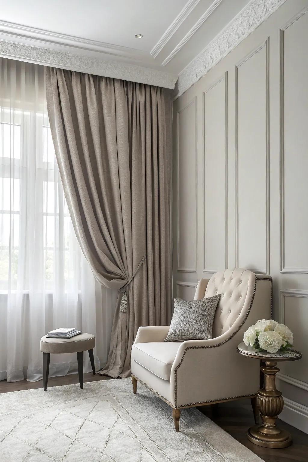 Monochromatic curtains yield a continuous and sophisticated tableau.