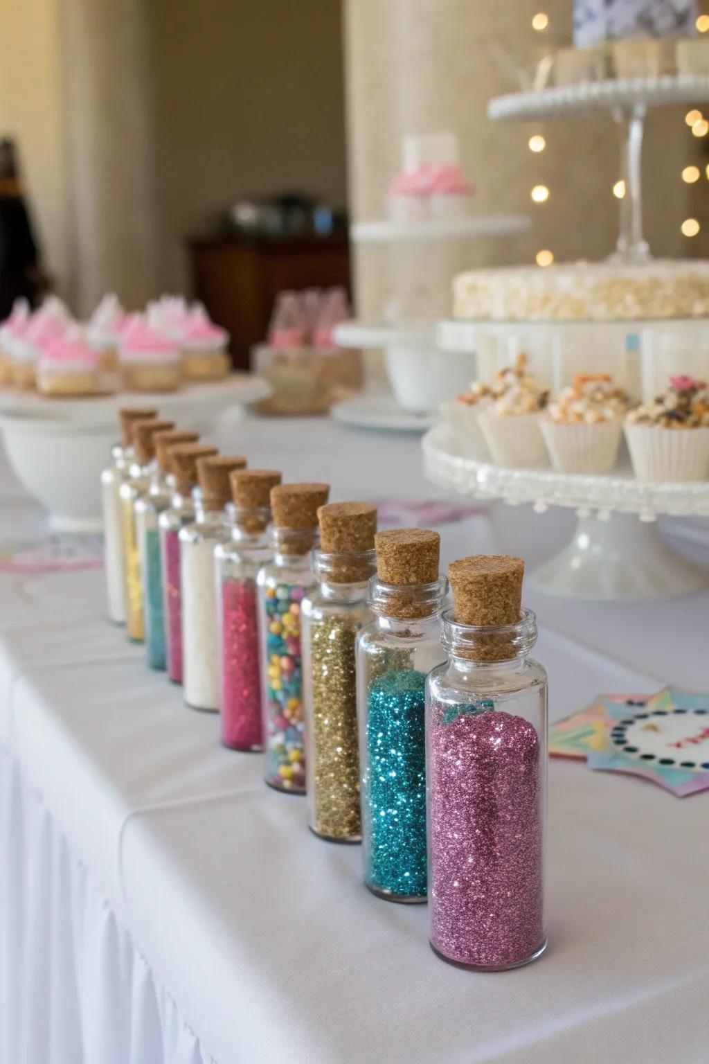 Fairy sparkle tokens are a magical gesture for attendees to cherish the day.