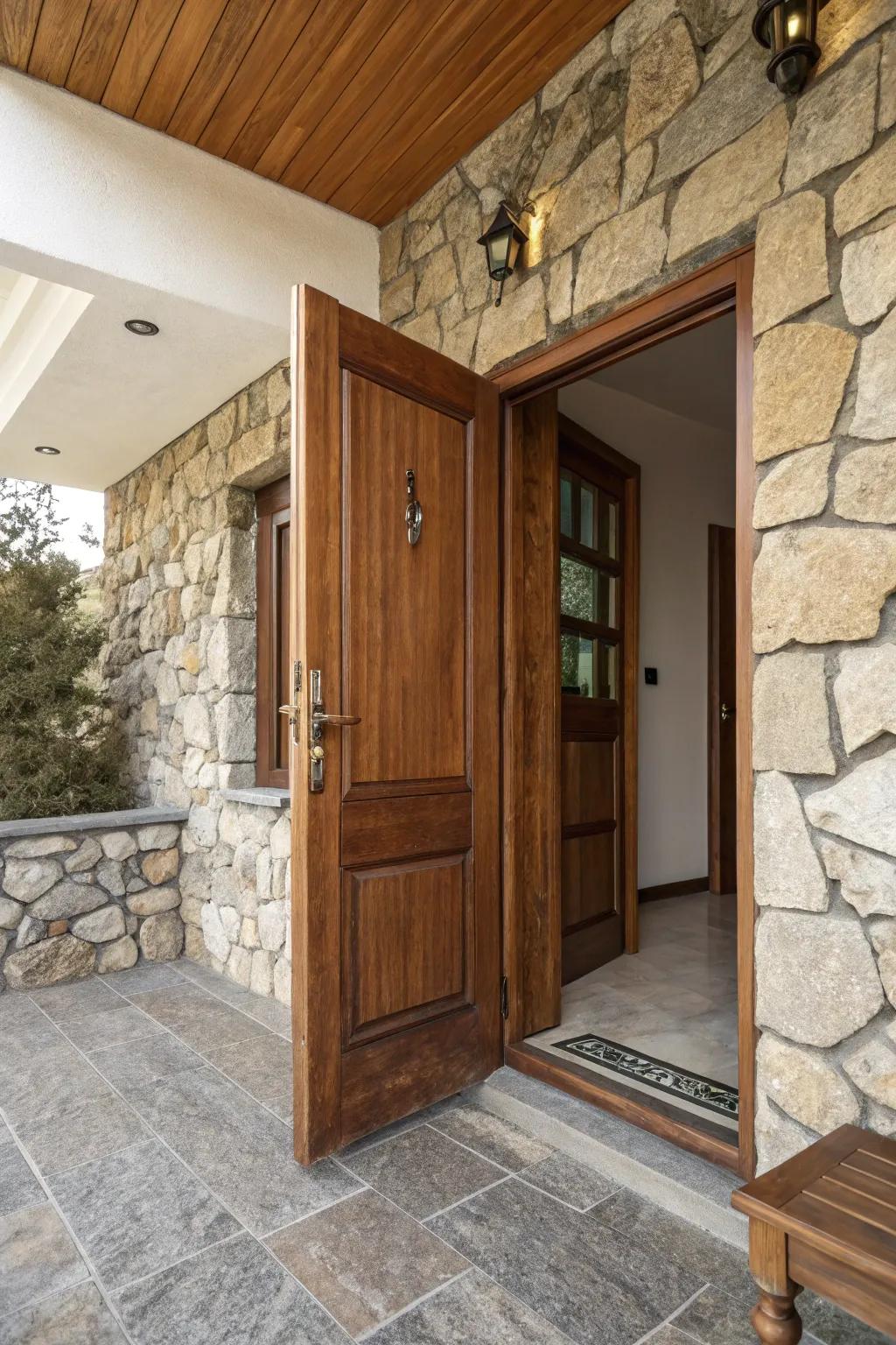 Layered textures bring richness and depth to your entryway.