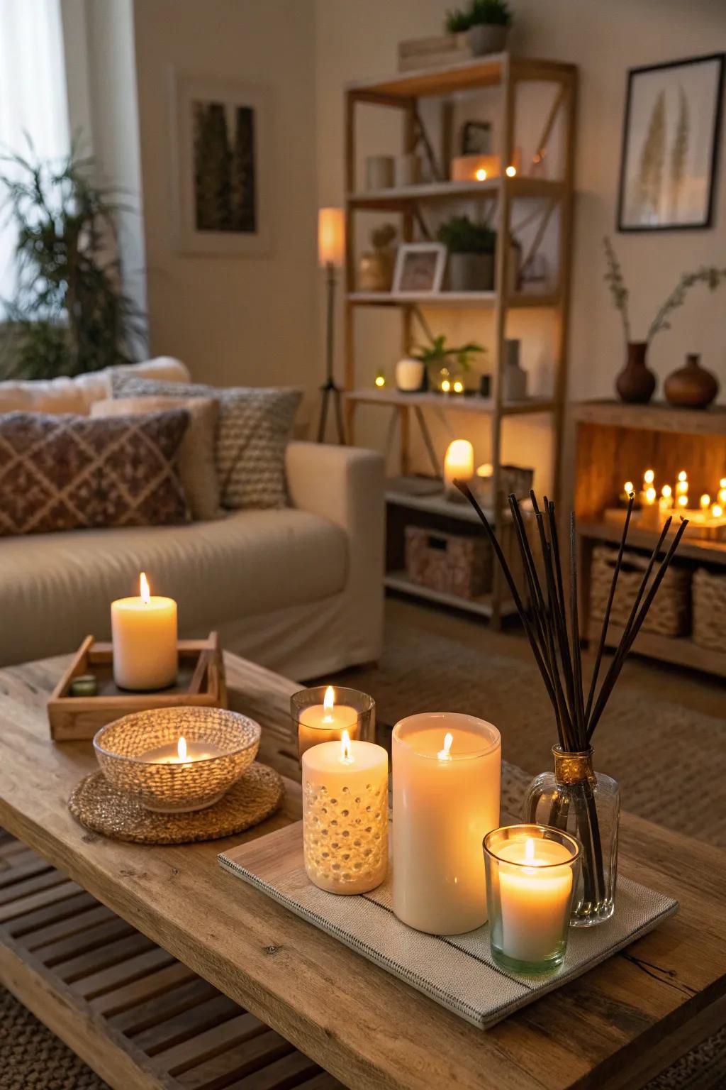 Earthy fragrances add an aromatic layer to your fall decor.