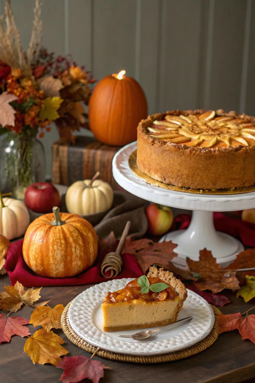 Surprise desserts like pumpkin spice cake make for a memorable ending.