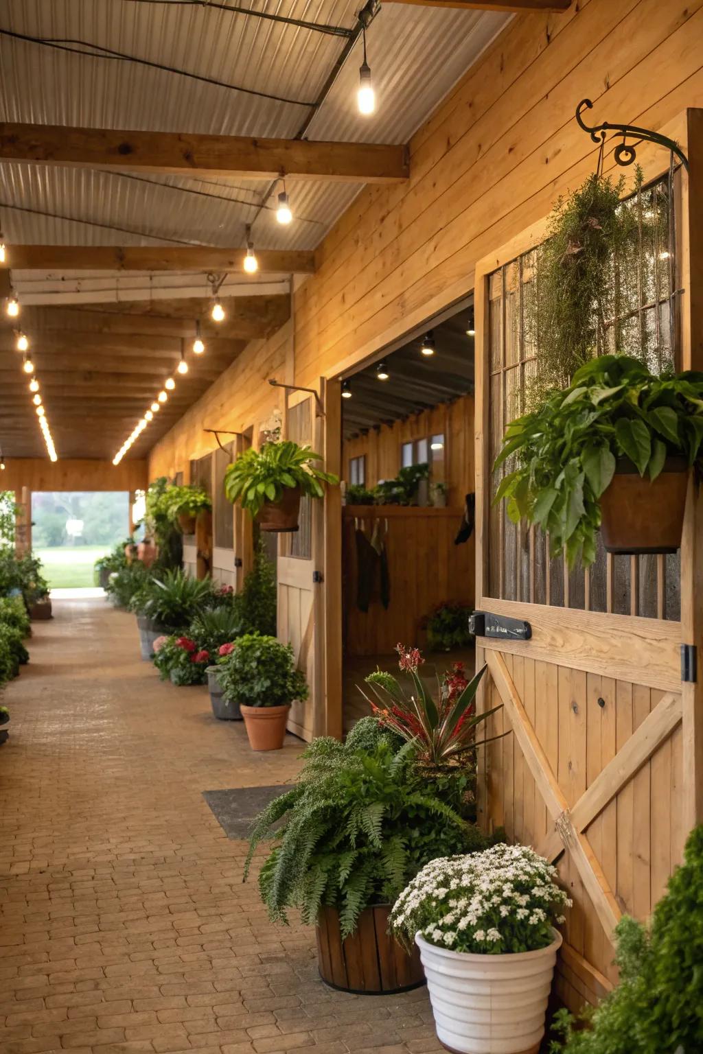 Greenery makes any space feel more alive and fresh.