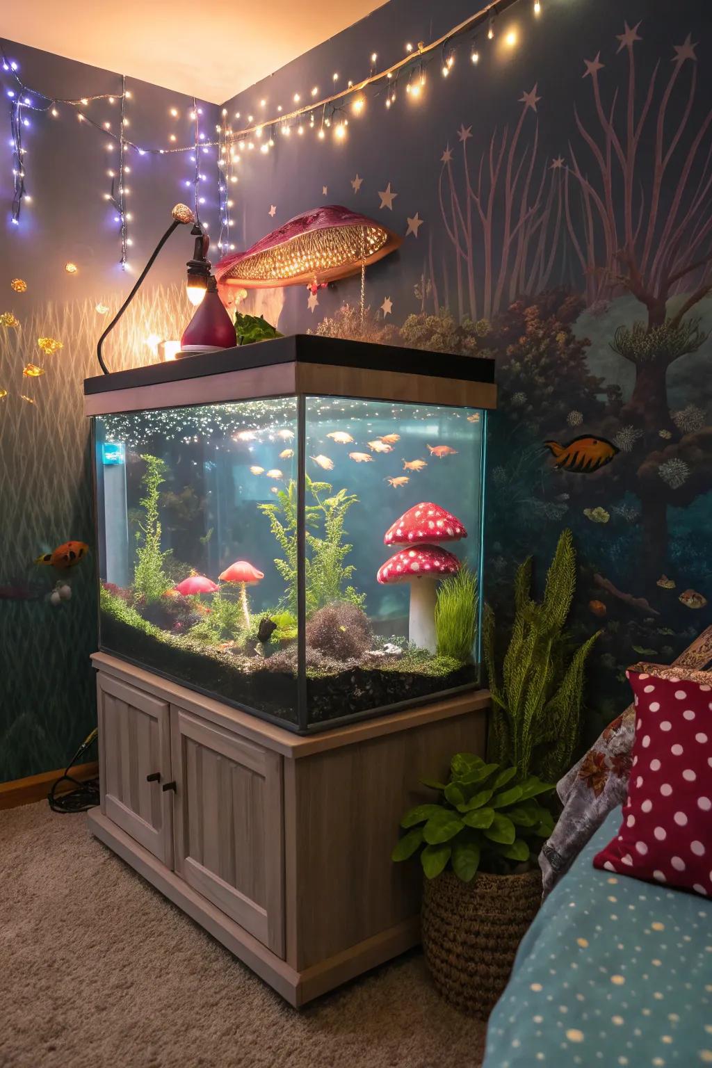 Step into a magical realm with a fantasy forest.