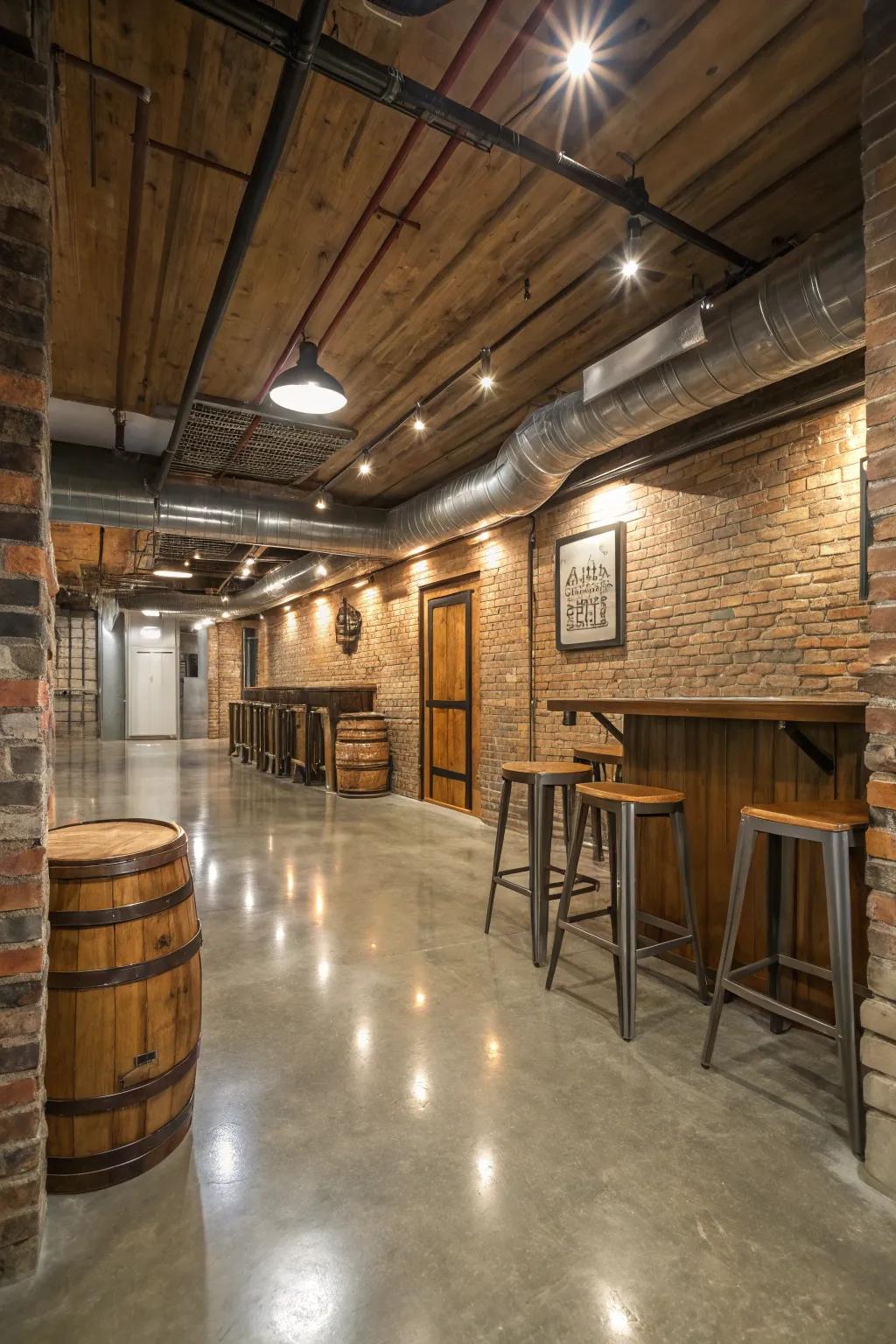 Smooth hard surface floors make a country urban mood.