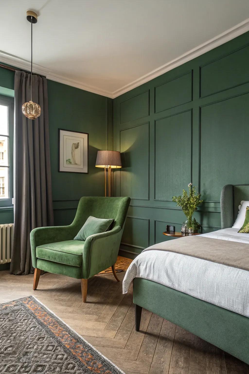 Accent furniture goes well with the theme of the room.