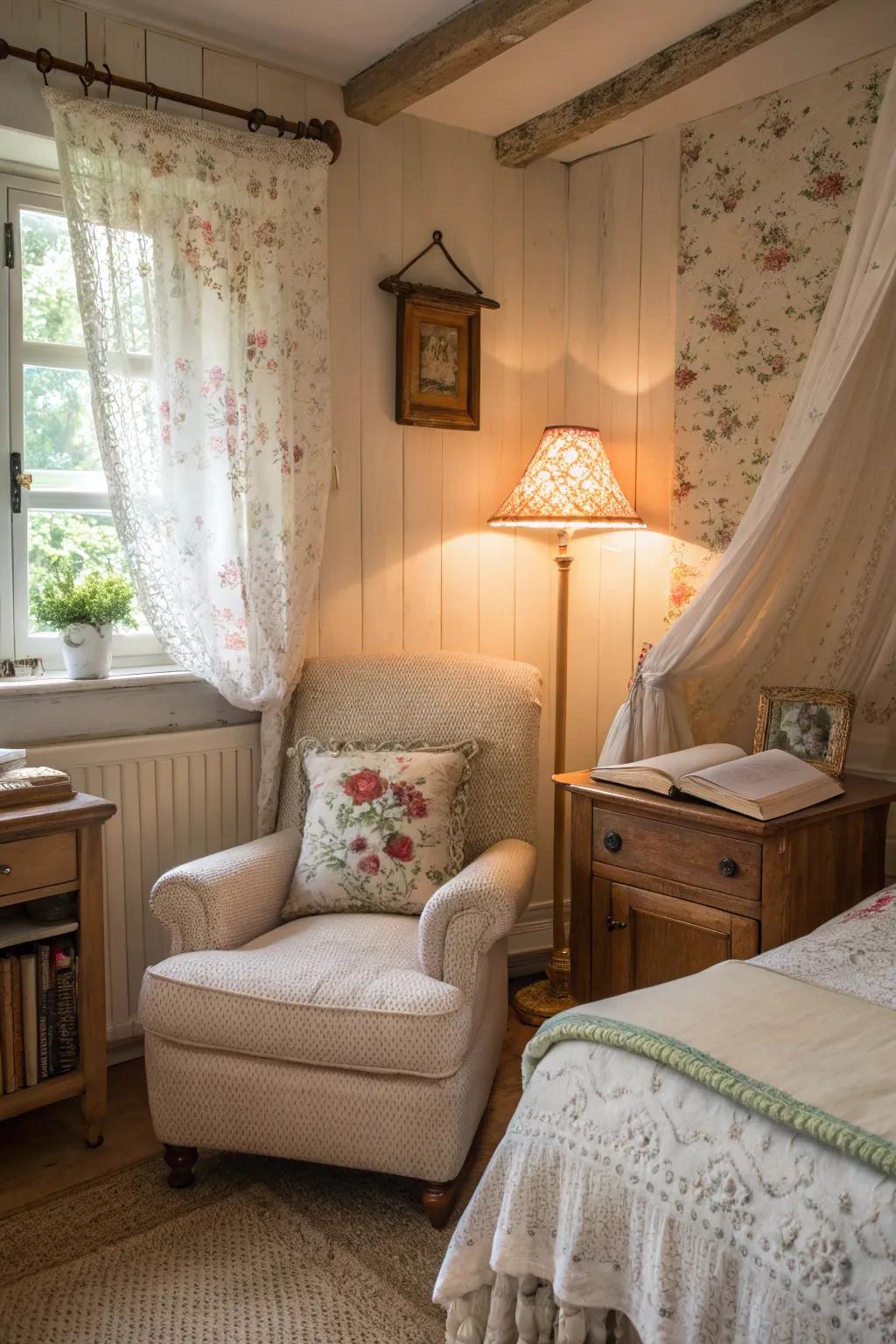 A reading hideaway presents a personal retreat inside your bedroom.