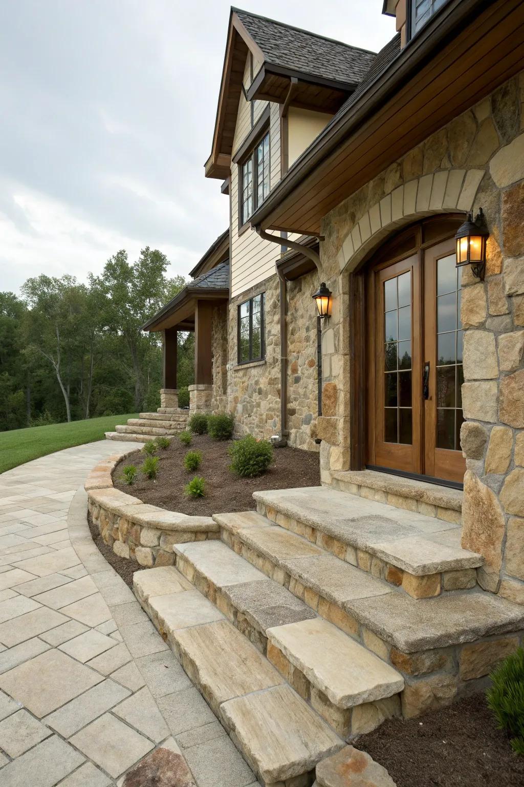 Timeless stone components enhancing design.
