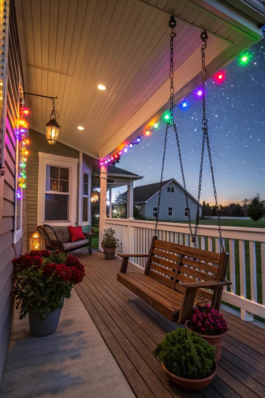 Playful twist with colorful lights.