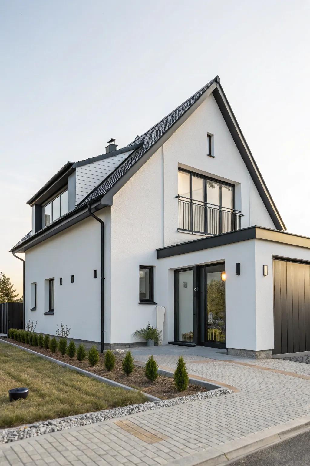 Minimalist gable schemes showcase sleek sophistication.