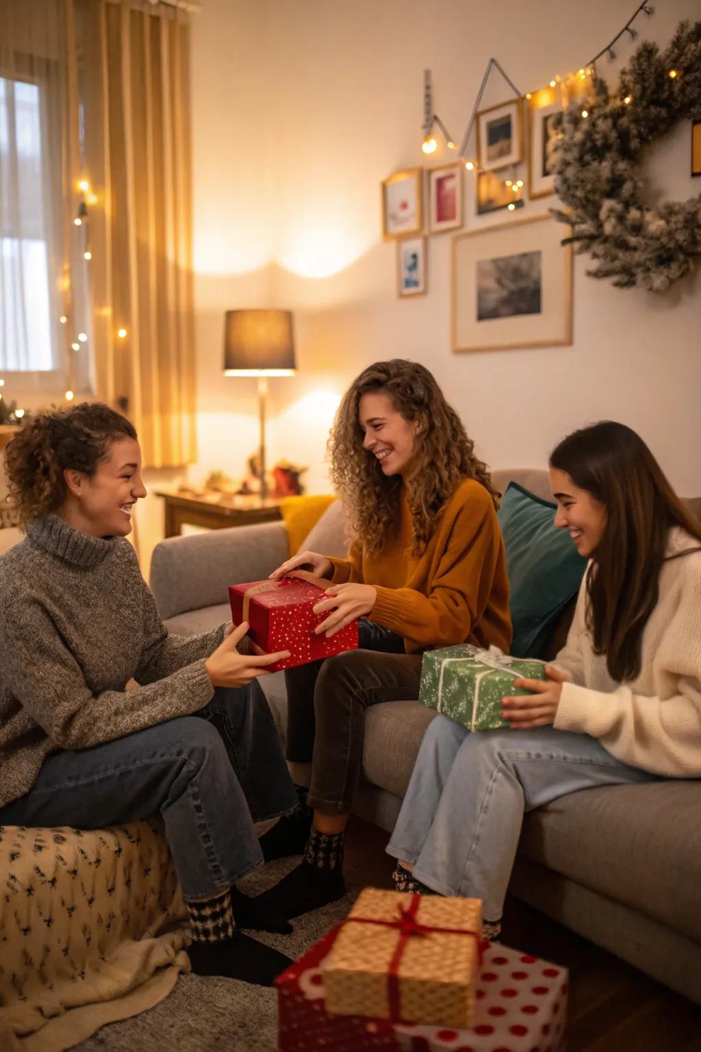 A heartwarming present swap to commemorate friendship on Galentine's Day.