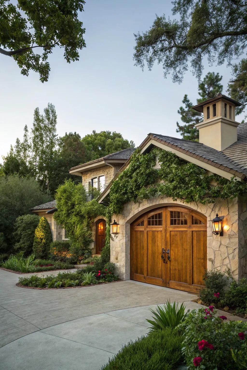 Stained wood adds warmth and texture to your home's exterior.