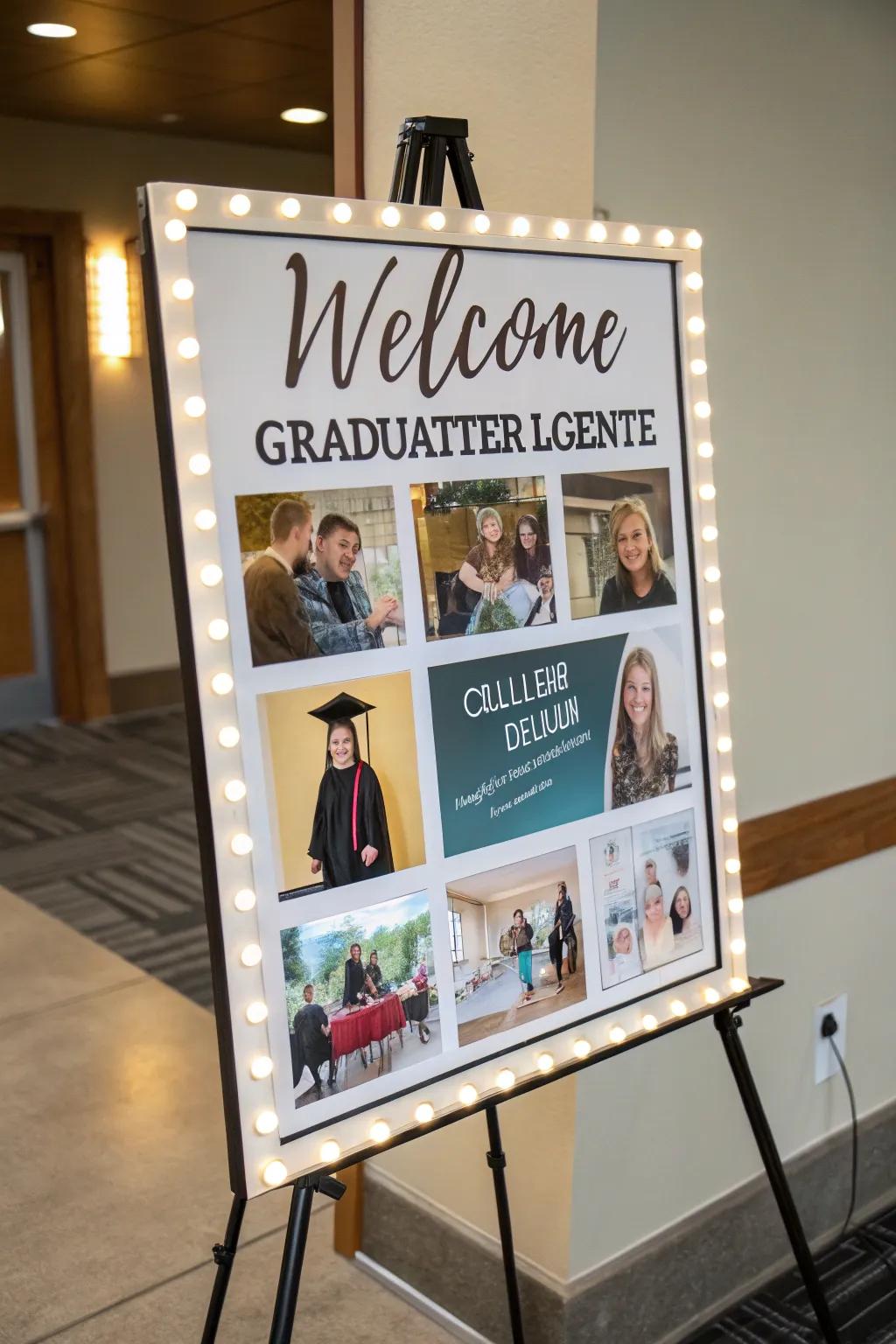 Celebrate memories with an image montage display.