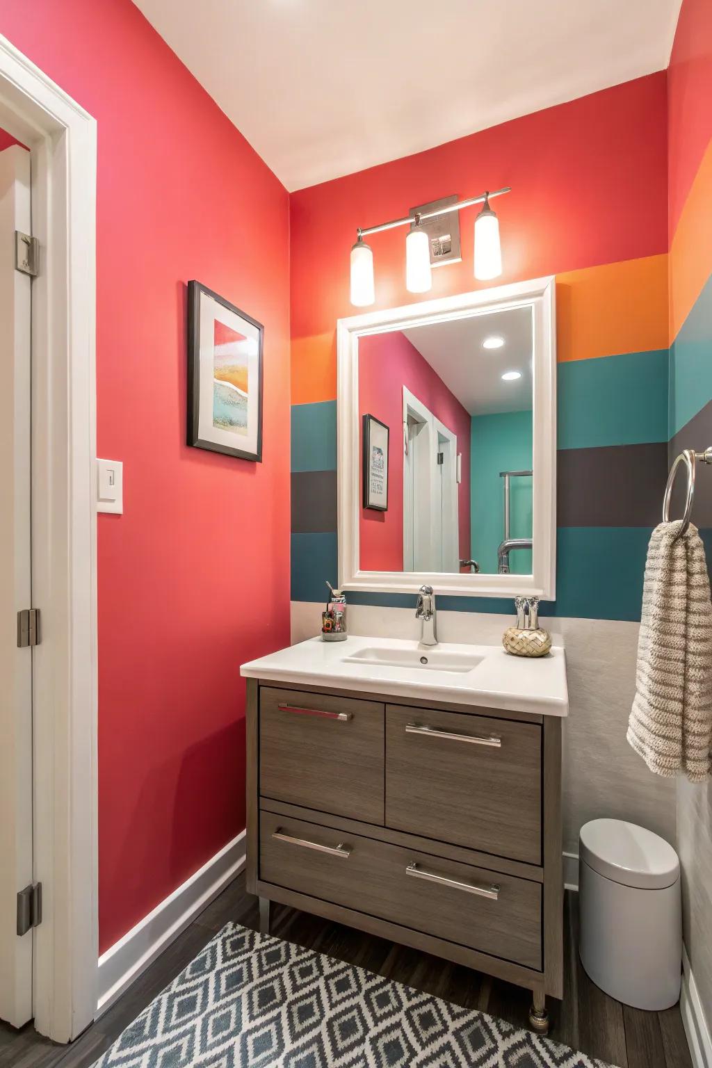 Bold colors can create a dramatic and stylish statement.