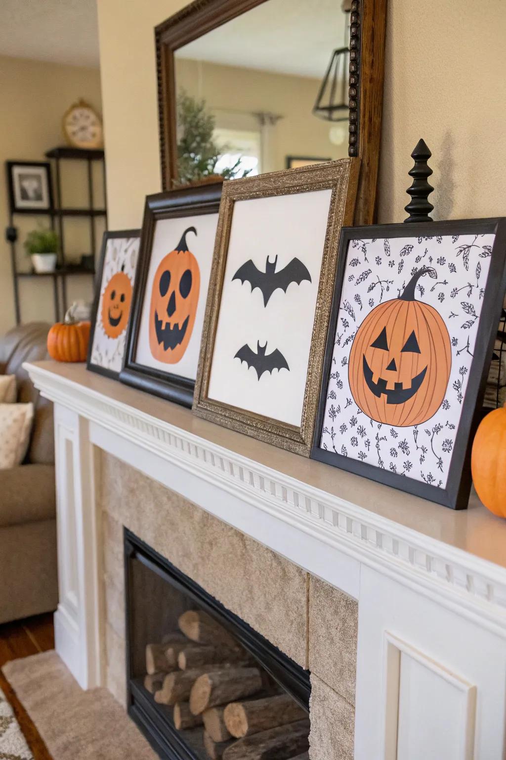 Effortless framed Halloween impressables for prompt design.