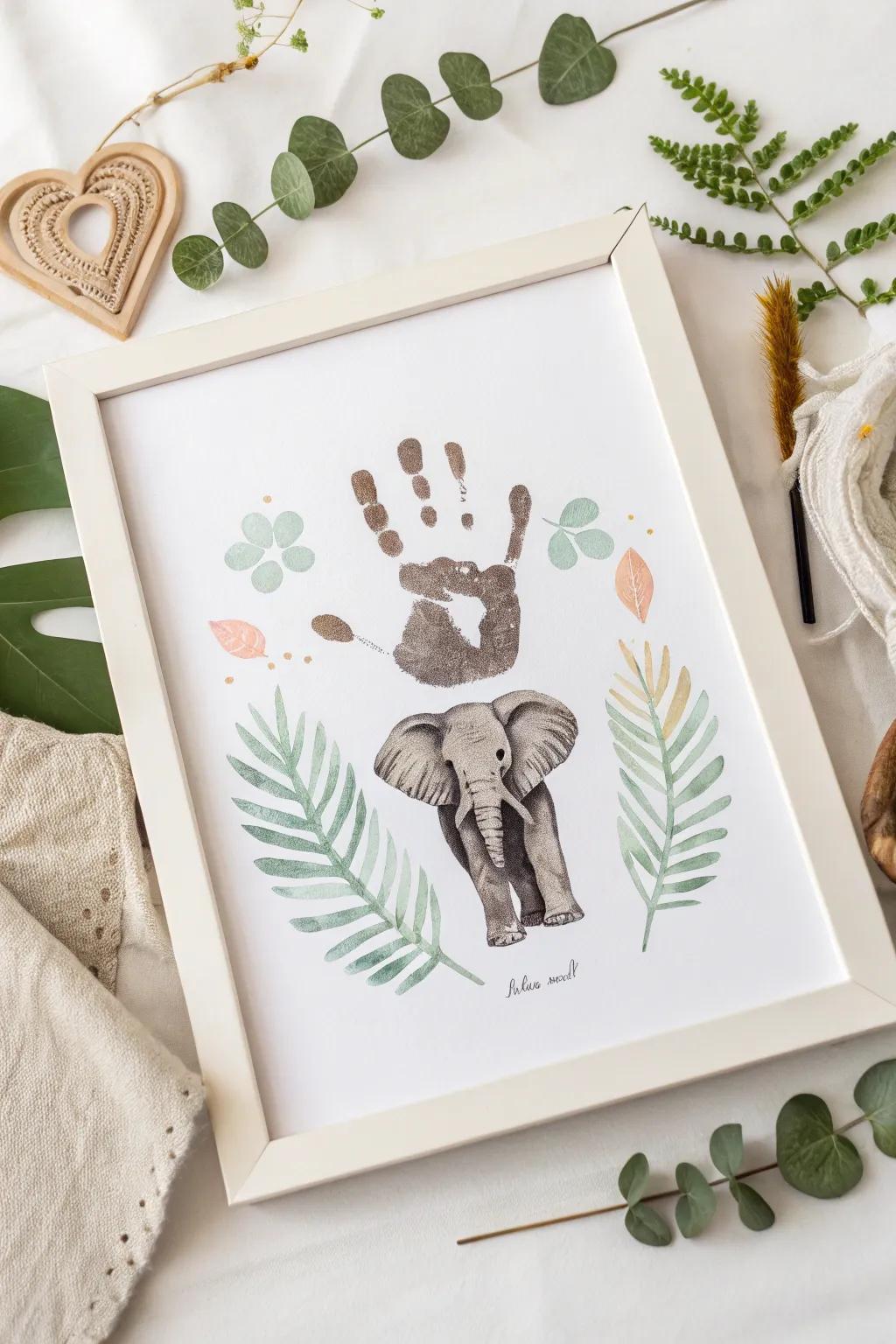 Embark on a Savanna Adventure with your little one's creativity, where tiny handprints become majestic elephants.