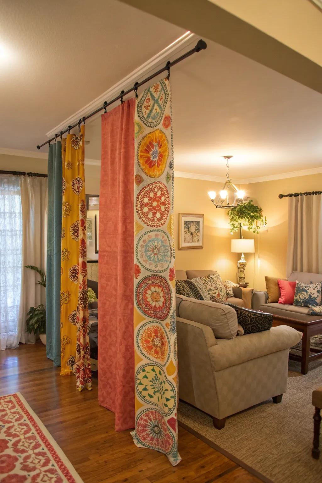 Curtain tracks offer versatile style and function.