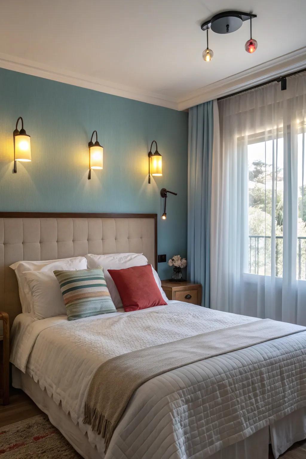 Color-adaptable lights allow you to set the perfect mood.