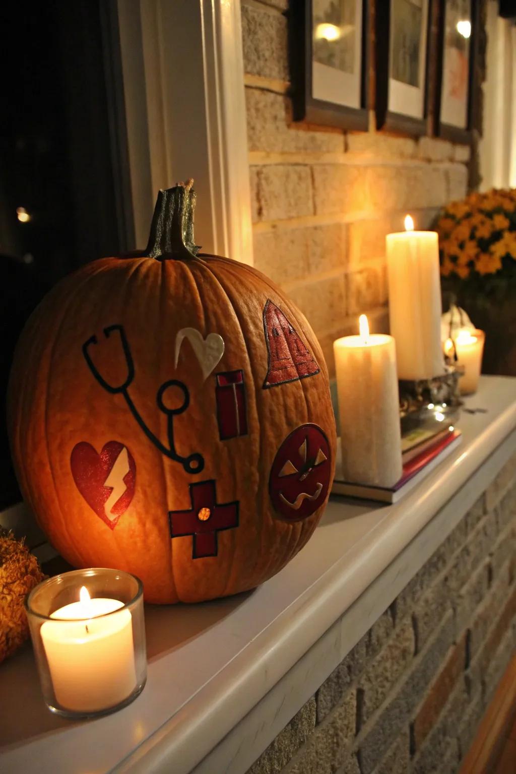 Intricate medical carvings that elevate your pumpkin decor through skill and creativity.