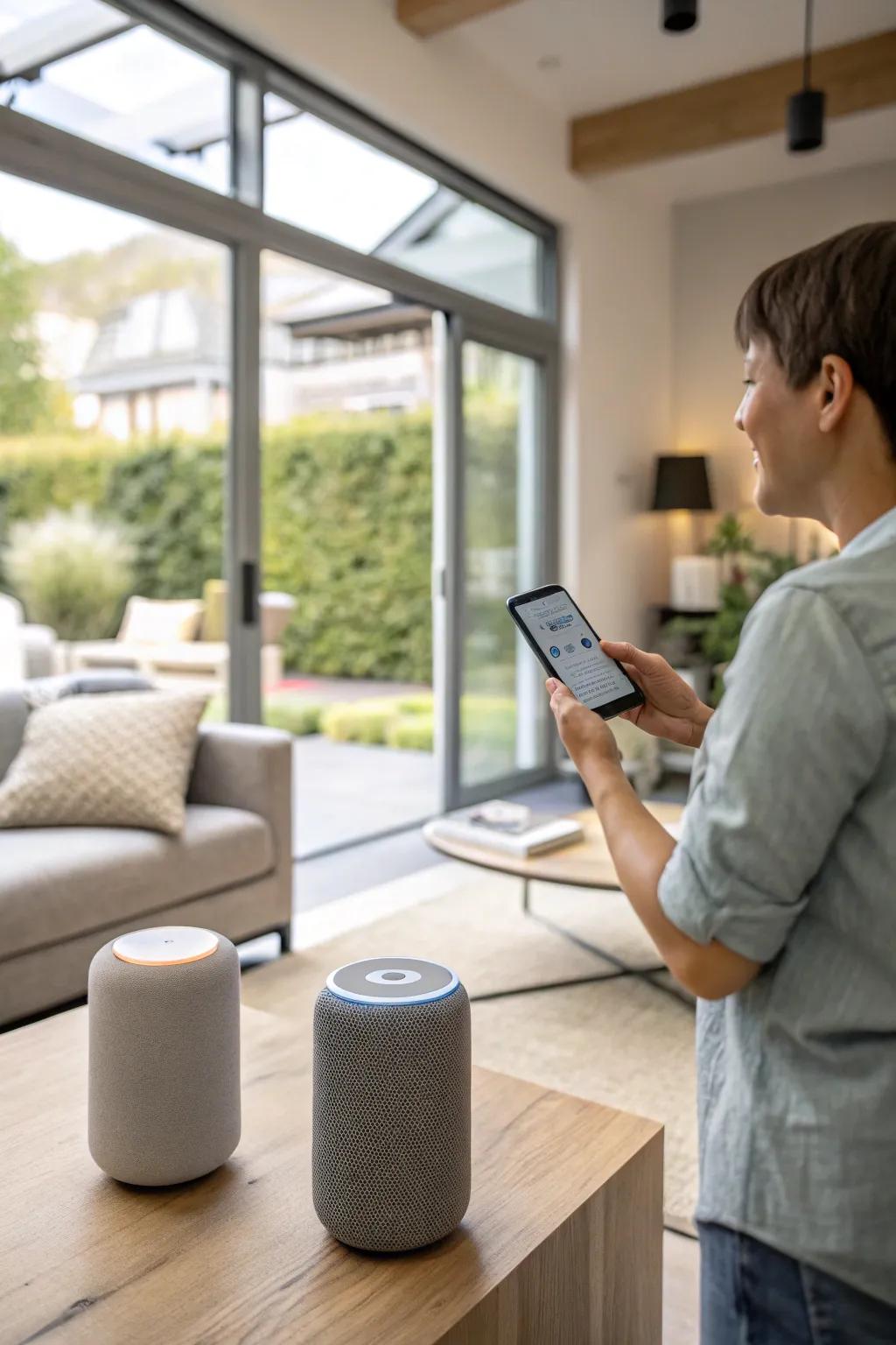 Voice commands allow hands-free operation of your intercom.