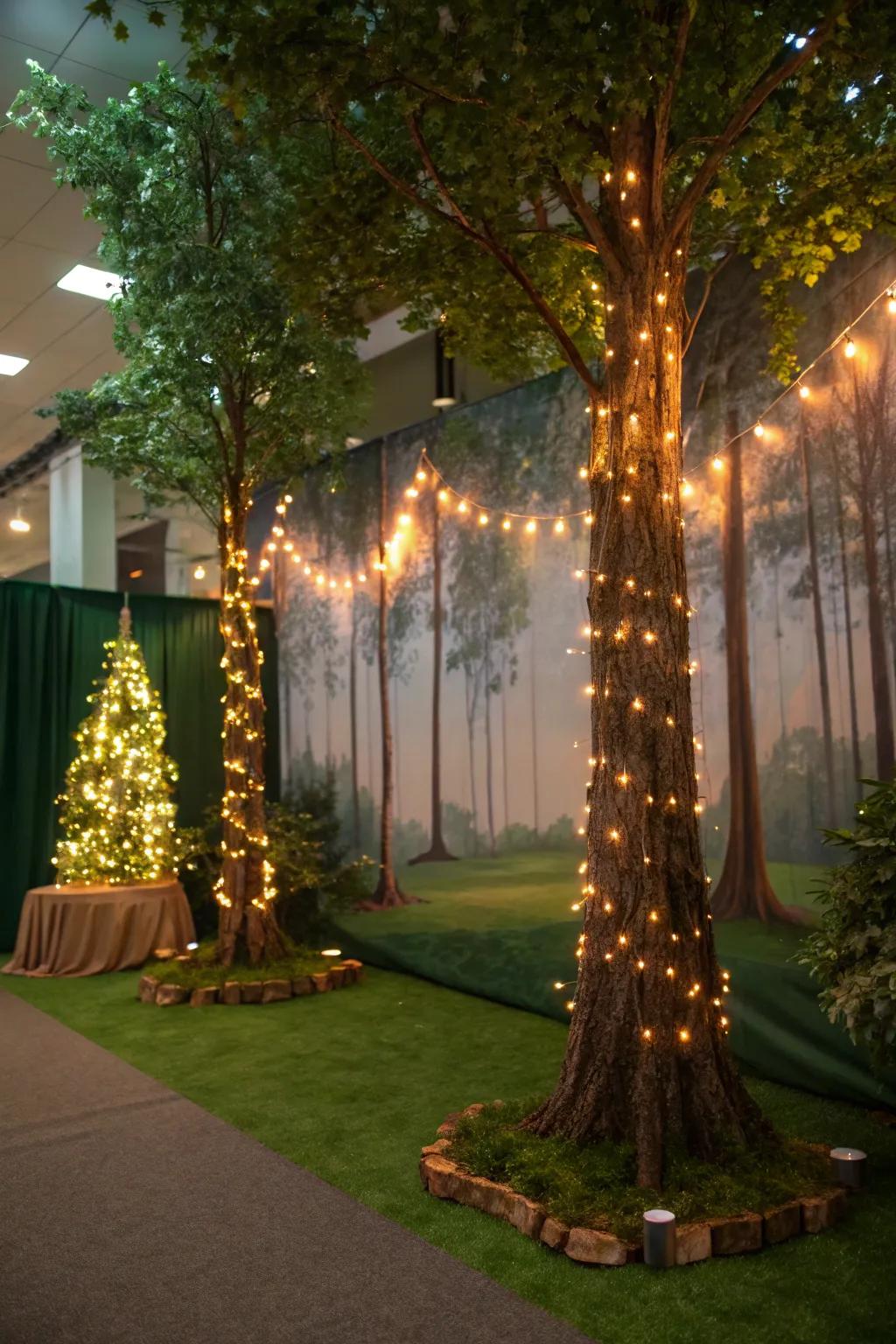 Step into a fantasy realm using a fable wood arrangement.