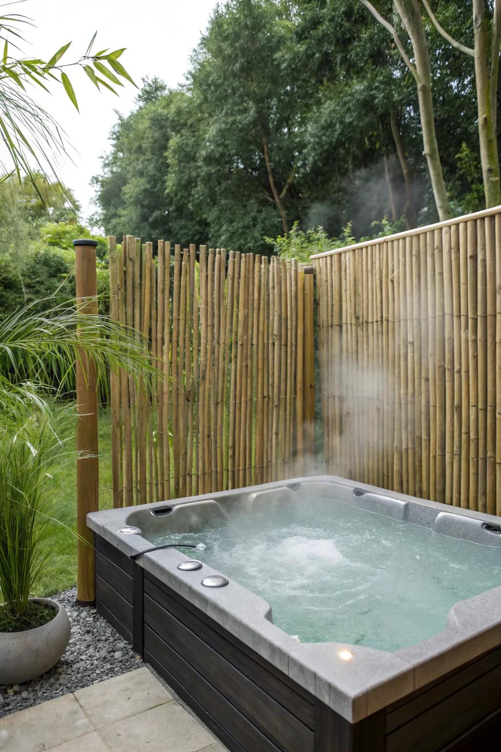 Bamboo fencing furnishes a natural and eco-conscious concealment resolution.