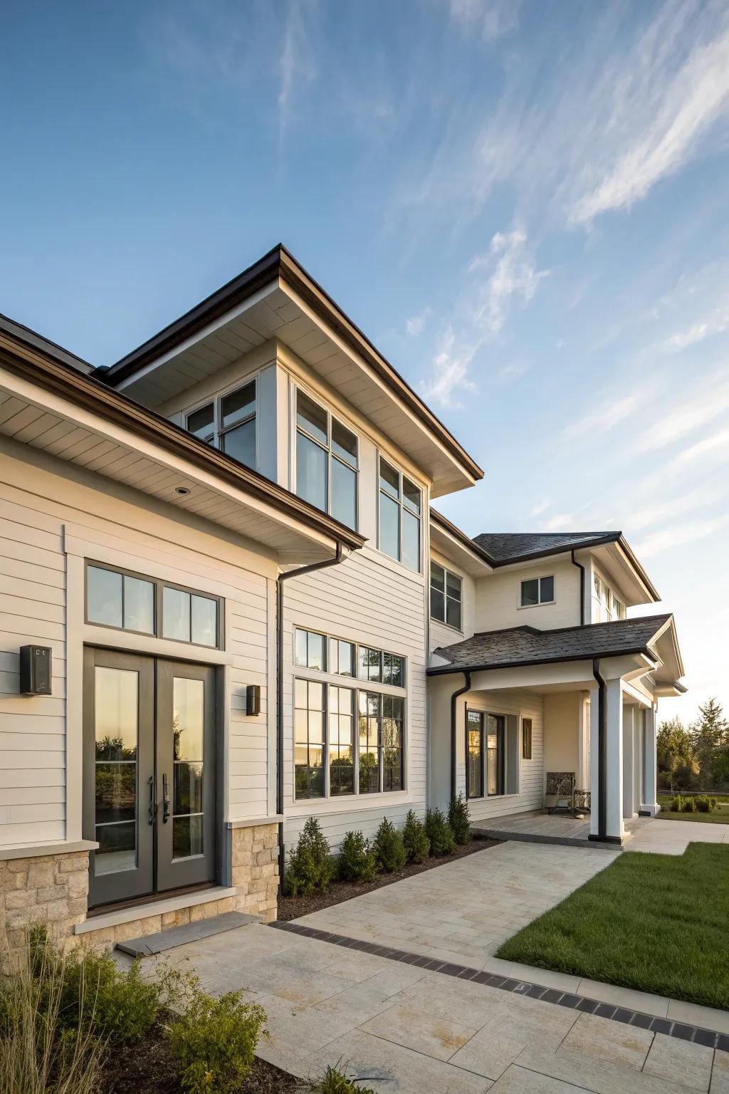 Layered trim details provide a multi-dimensional effect.