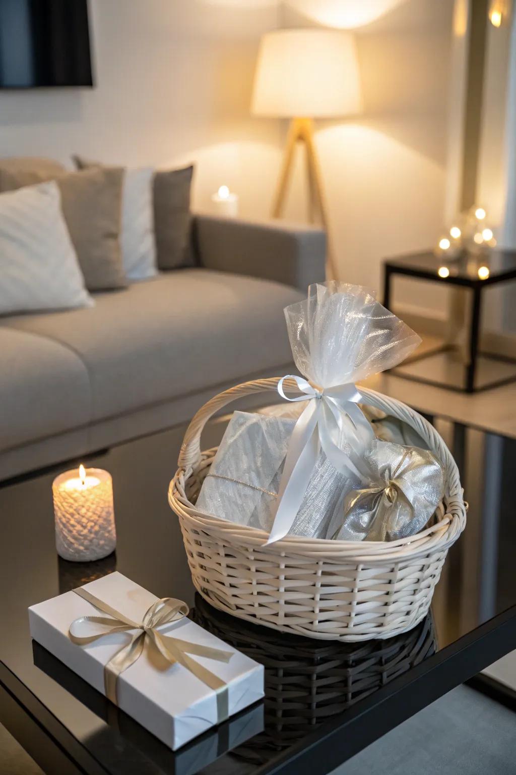 Simple wrapping creates a sleek and stylish presentation.