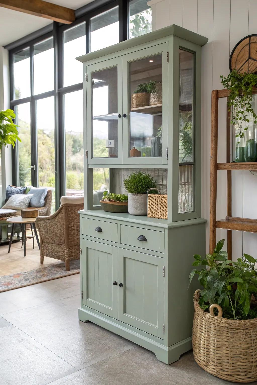 Merging eco-consciousness with high style in a lovingly upcycled hutch.