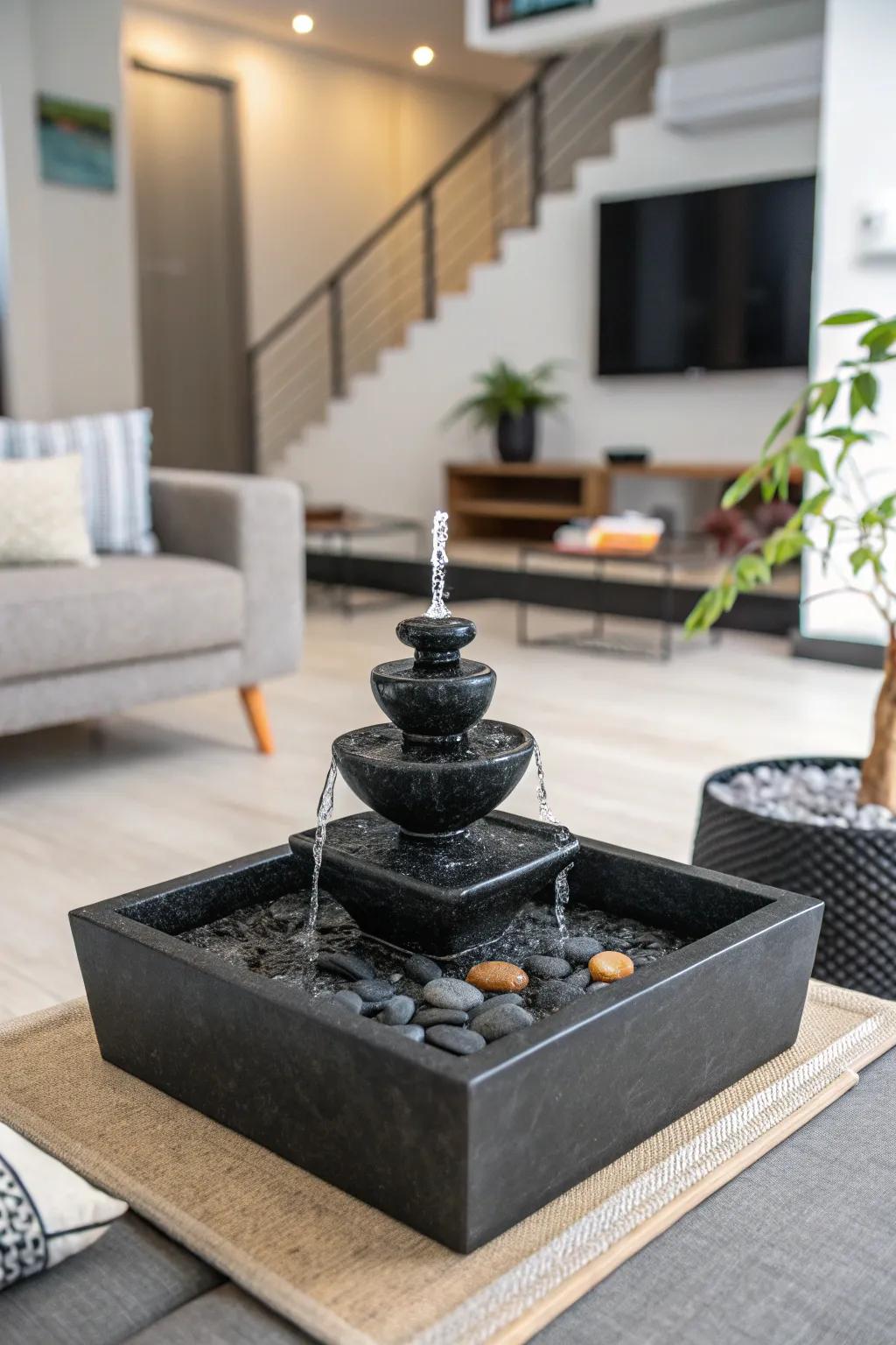 Contemporary minimalist cascades proffer a streamlined and contemporary aesthetic.