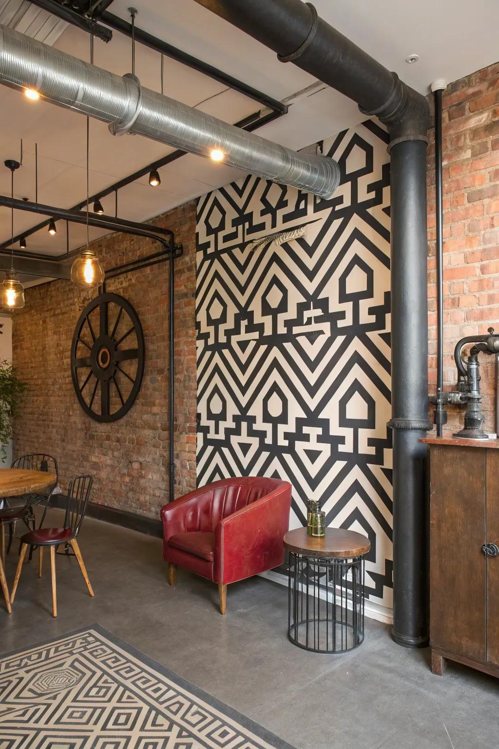 Daring wallpaper appends character and panache.