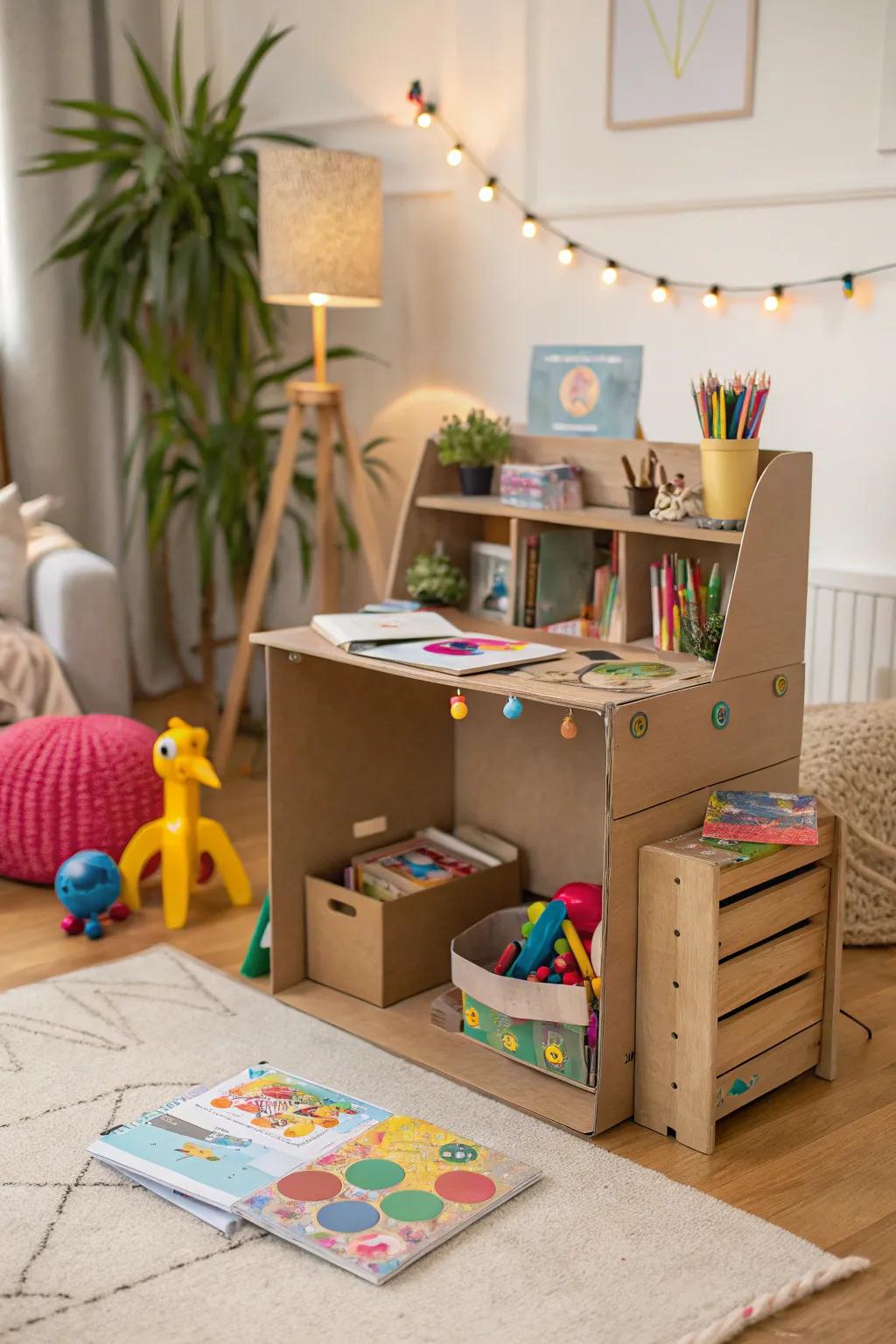 DIY pop-up desks offer a fun and budget-friendly workspace solution.