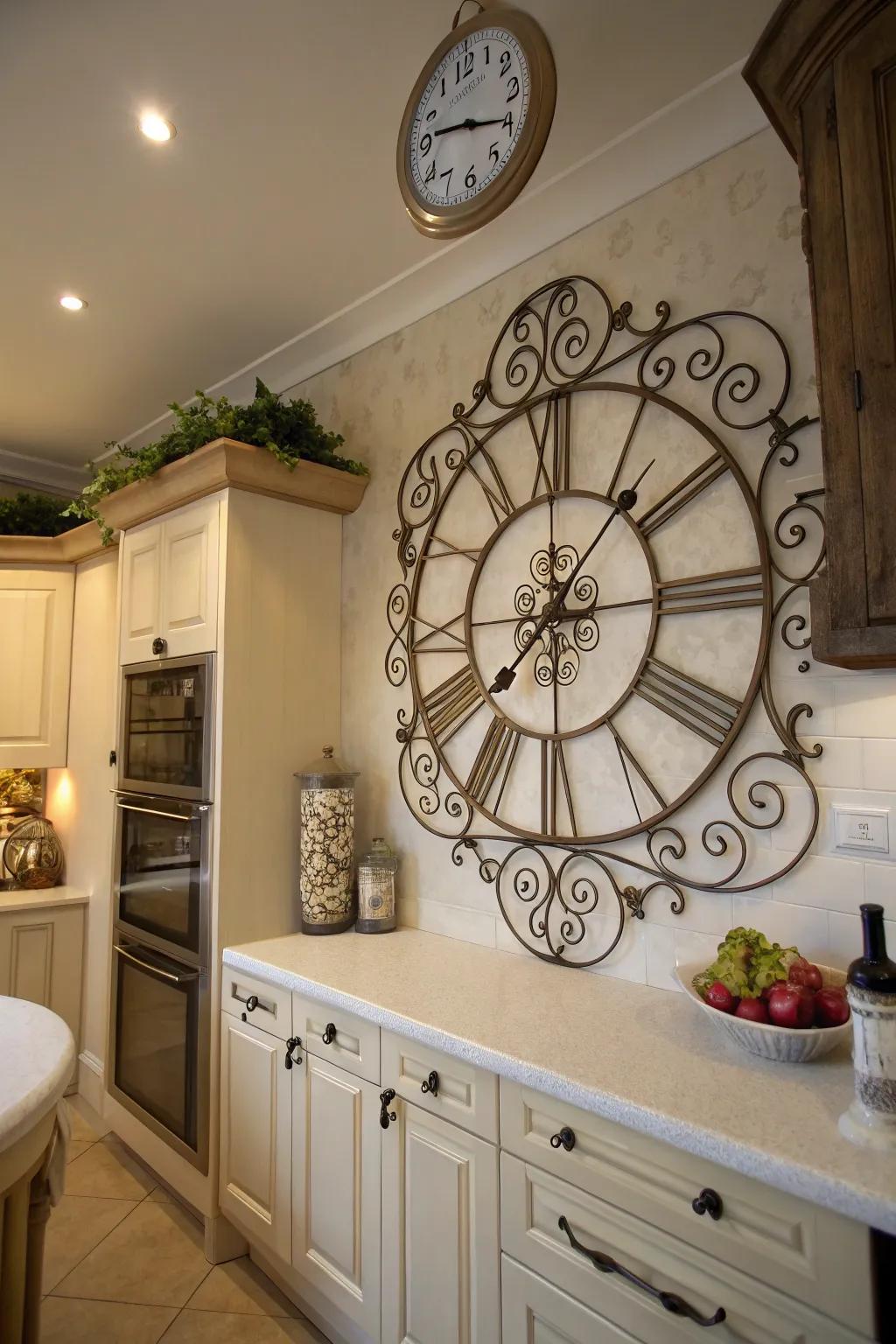 Your kitchen will always be elegant with a decorative clock.