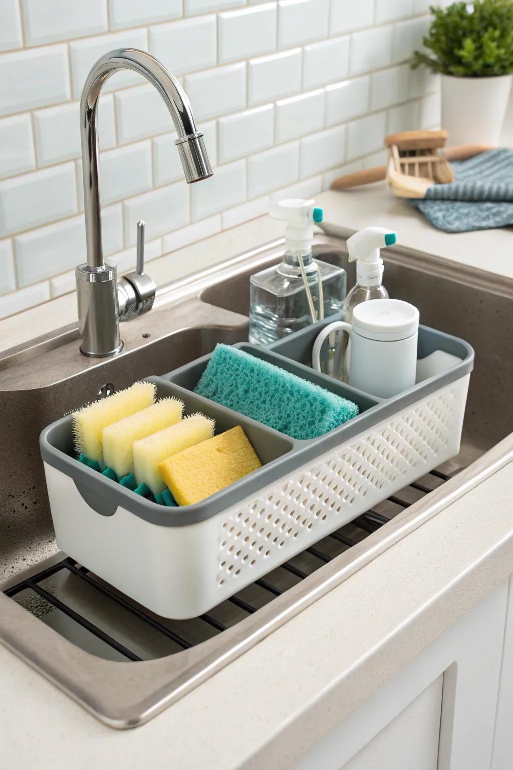 Keep it dry and clean with a drip tray-equipped rack.