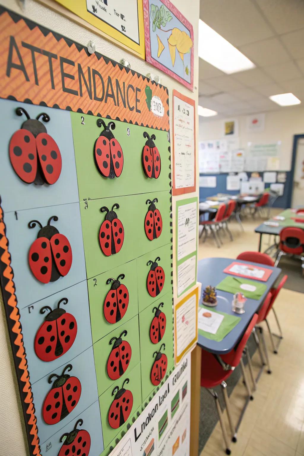 A practical beetle attendance board that simplifies roll call.