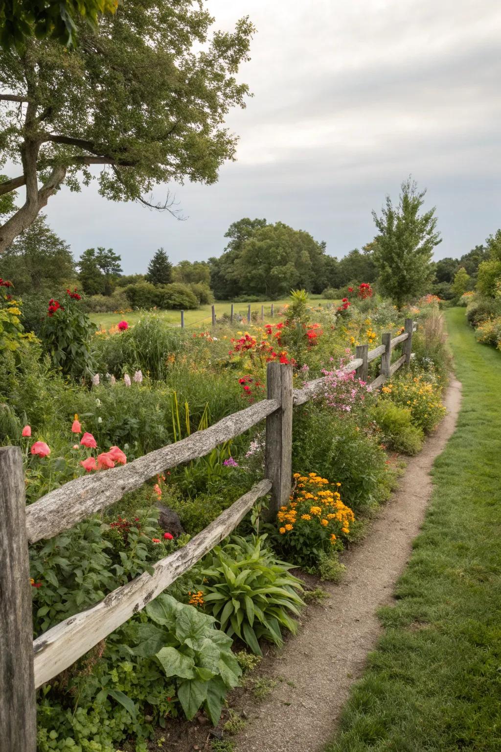 Timber fences provide seclusion with an organic flair.