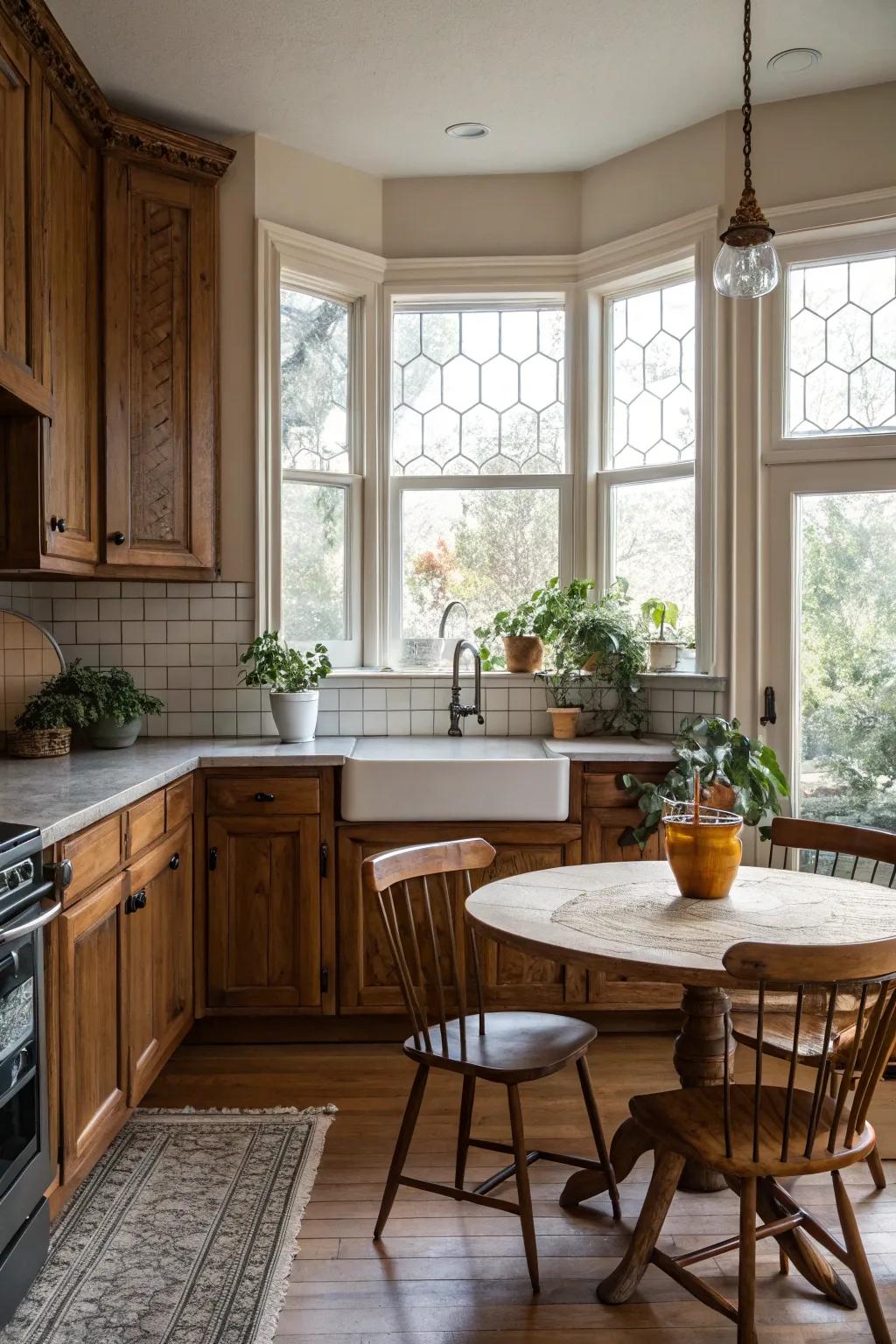 Traditional elegance via rounded windows.