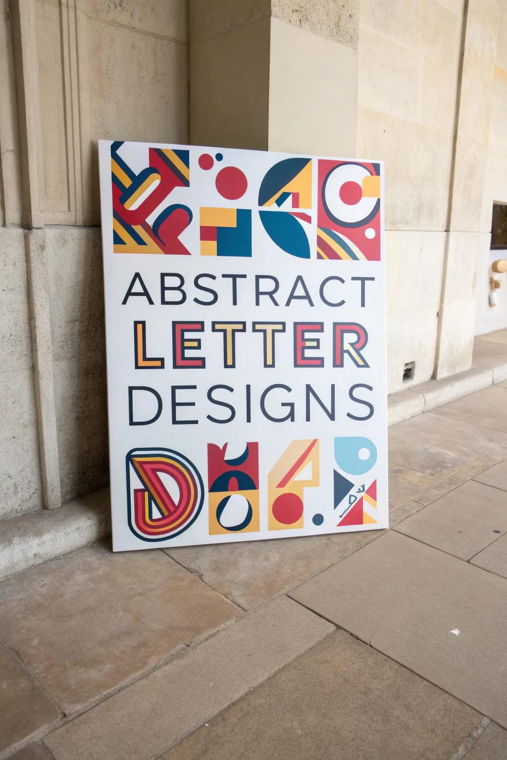 Theoretical style letters defy the constraints of traditional typography.