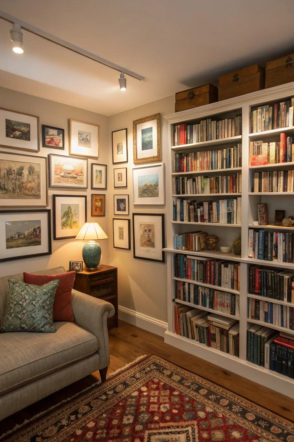 An art arrangement that combines artistic expressions and literary works for a personalized impact.