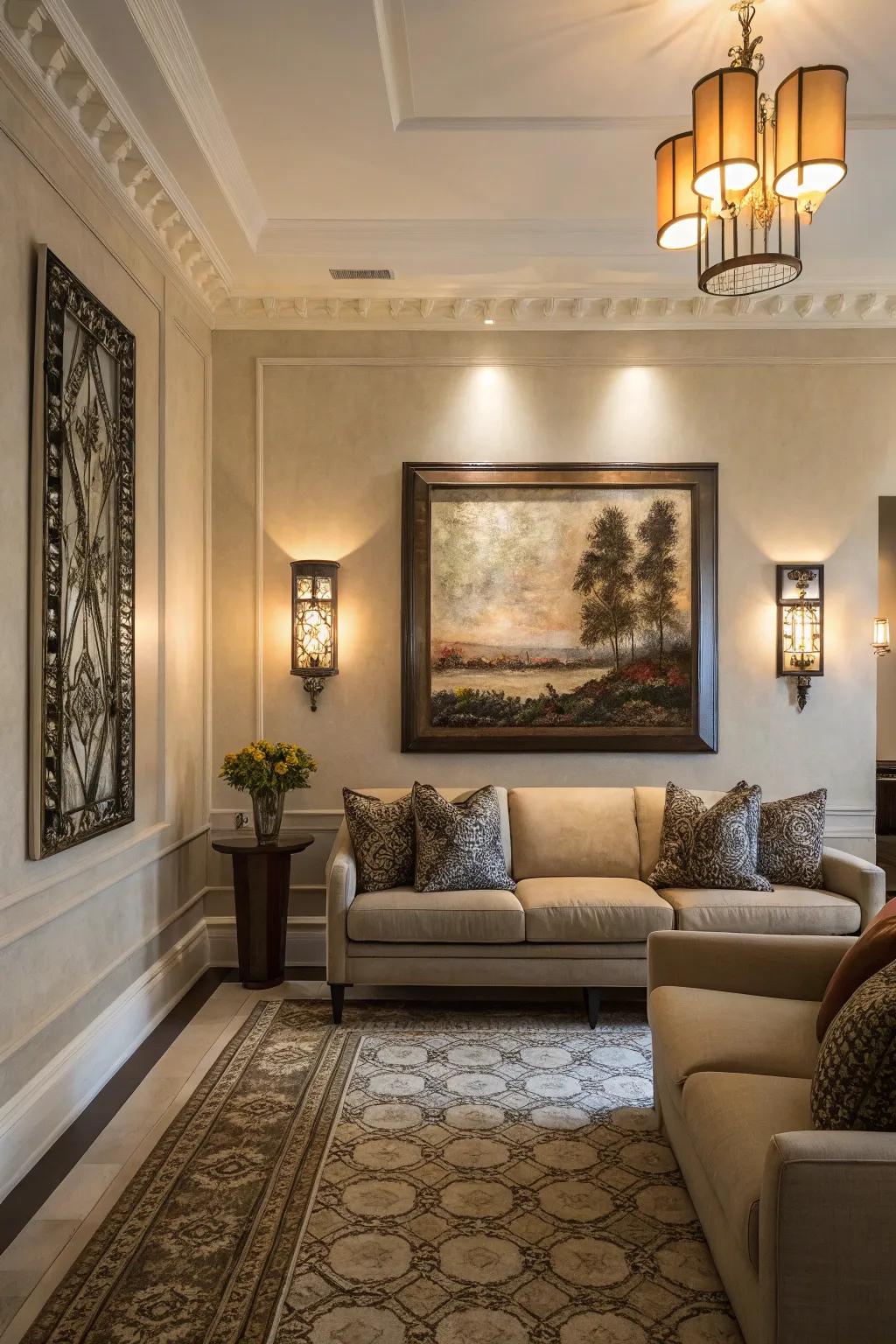 Decorative wall sconces add drama and style to your walls.