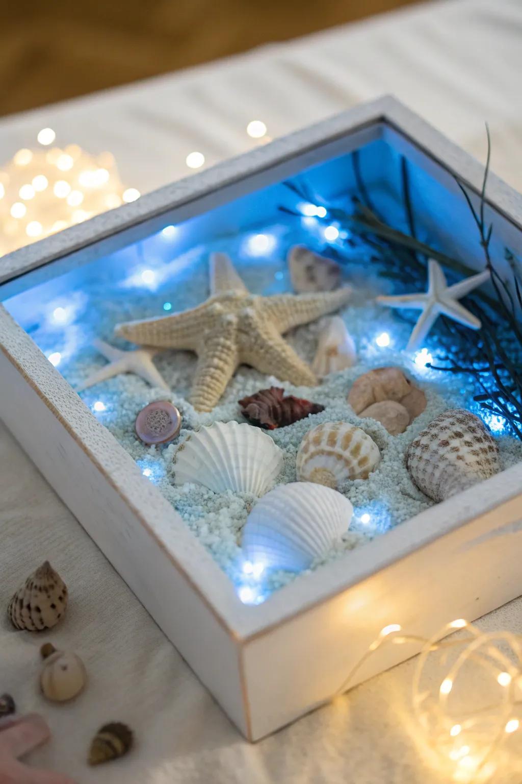 A revitalizing coastal Christmas shadow box