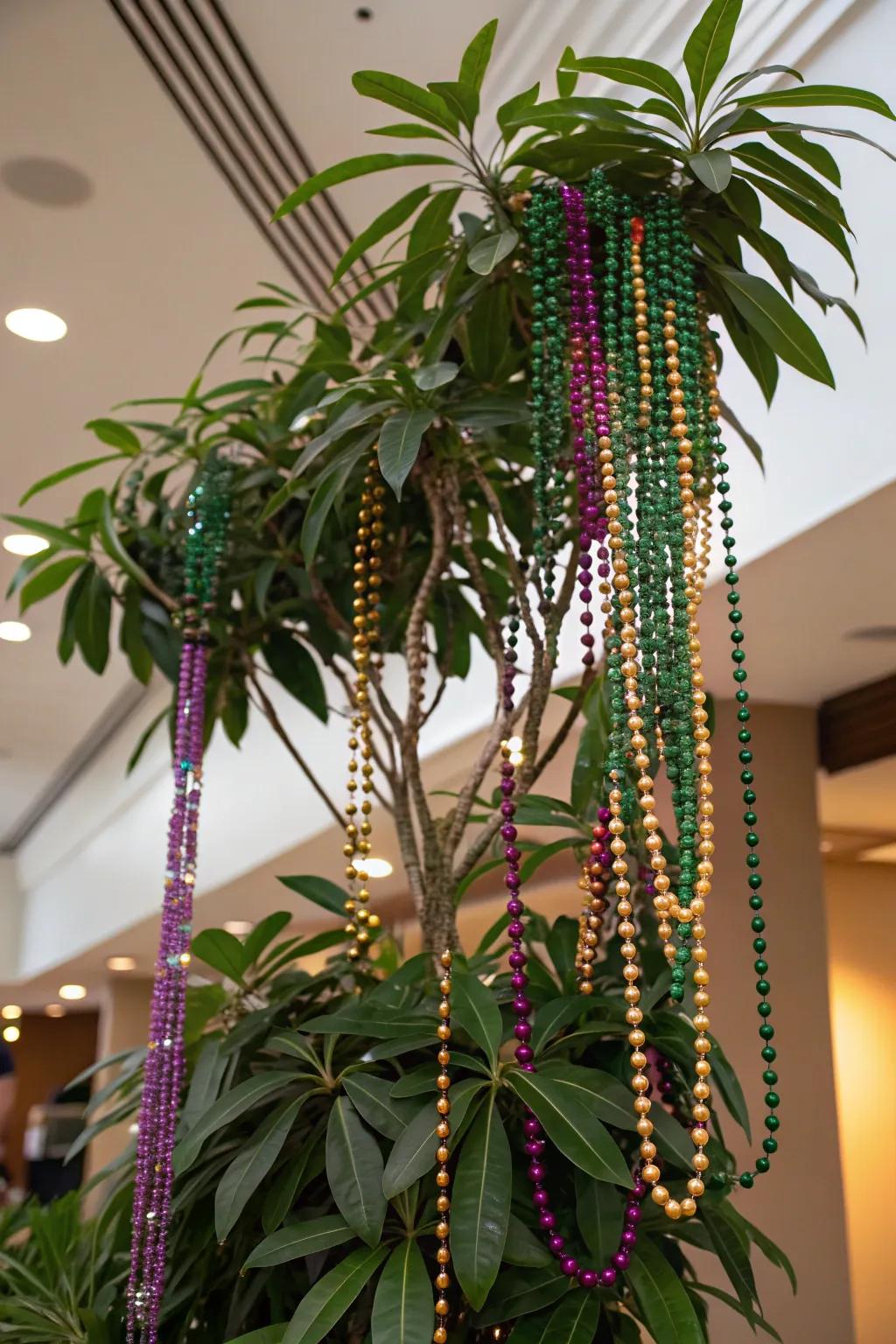 Bead shrubs inject a playful and kaleidoscopic component to your decor.