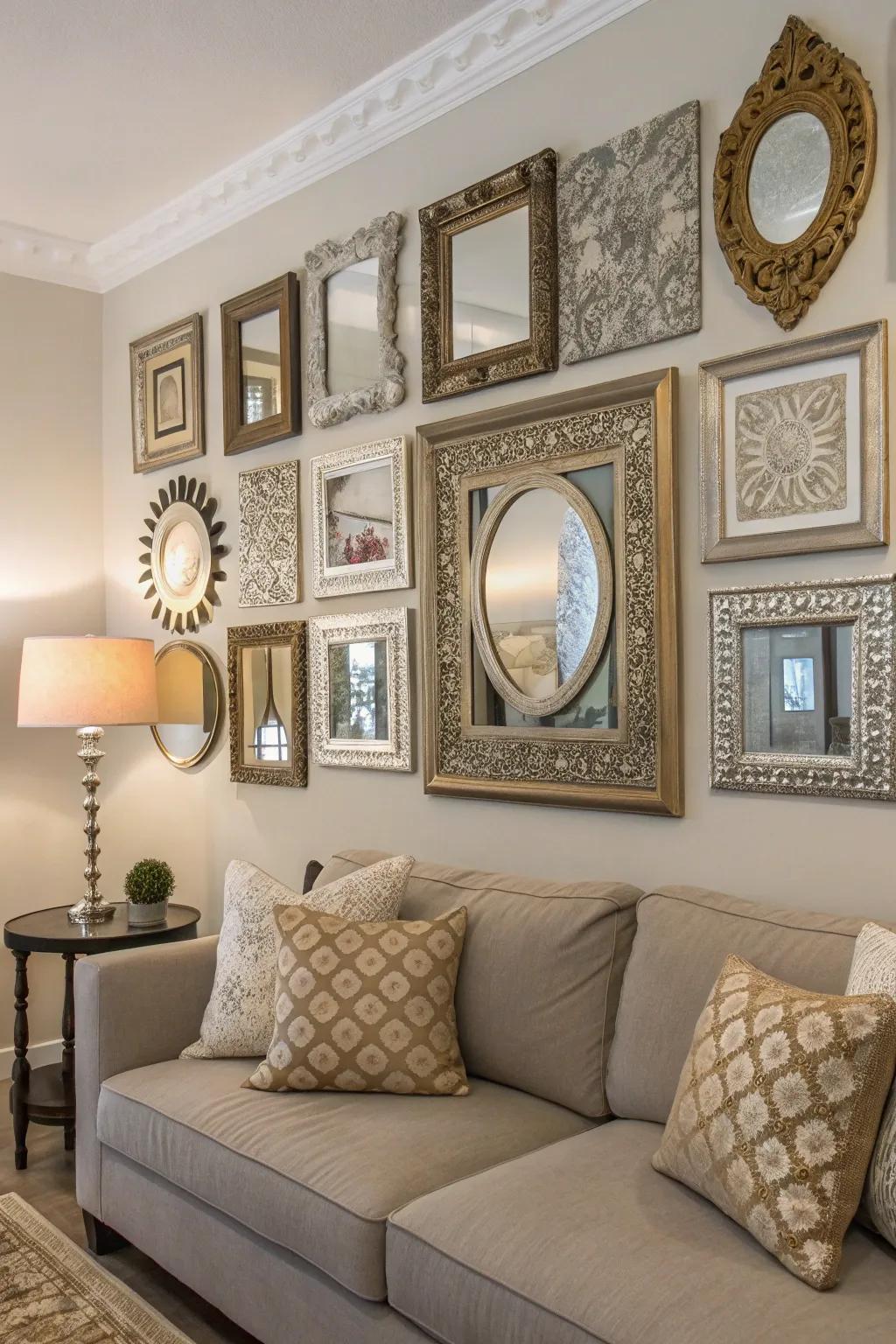 Glasses with distinctive perimeters serve as individual artistic works.