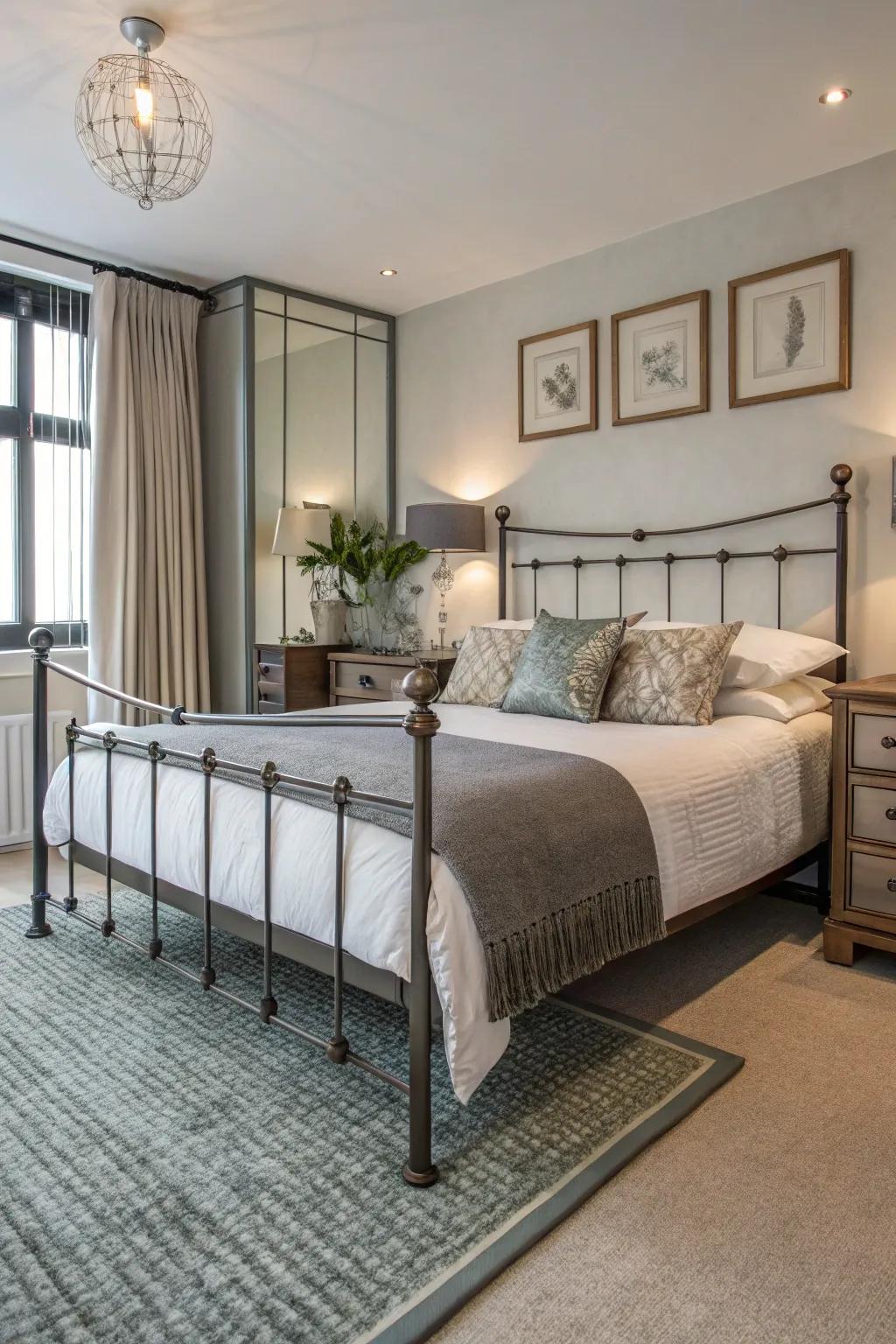 Unexpected materials add an edgy twist to your bedroom d&eacute;cor.