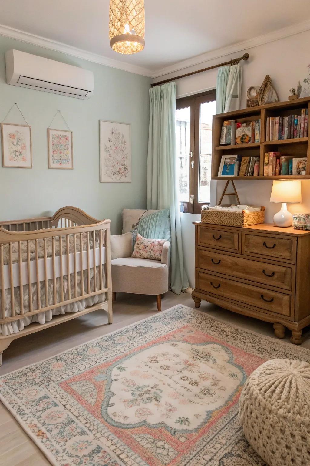 Heritage touches introduce charm and individuality to the space.