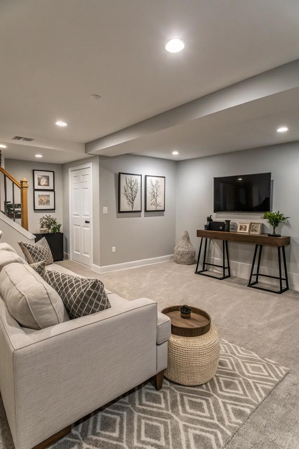 Pale stone delivers a polished and contemporary look.