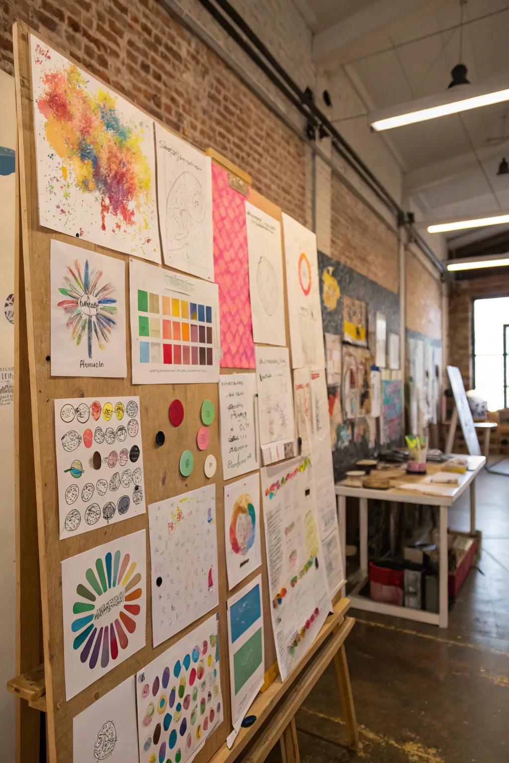 Artistic bulletin boards foster creativity and visual appeal.