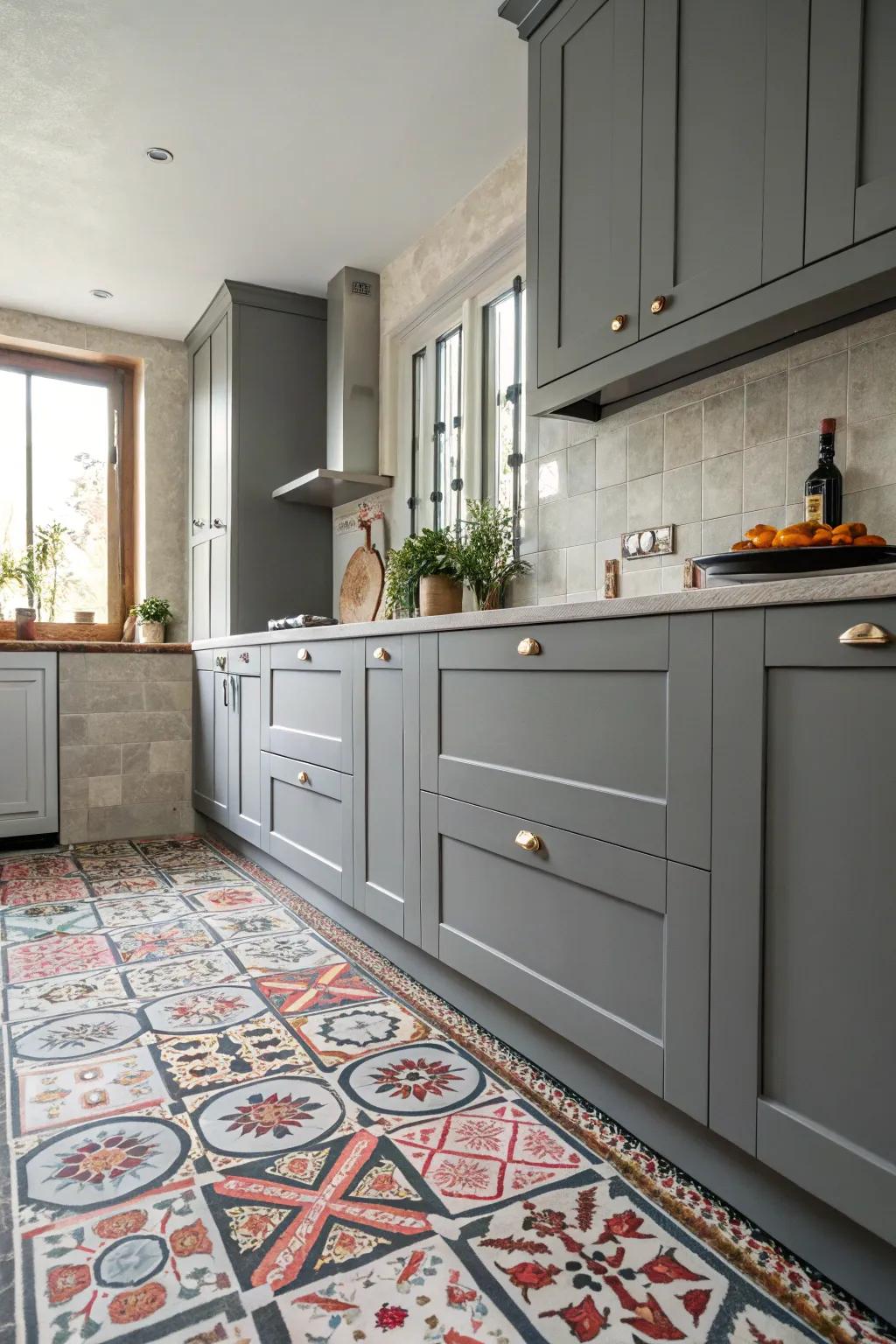 Create an impact with daring flooring.