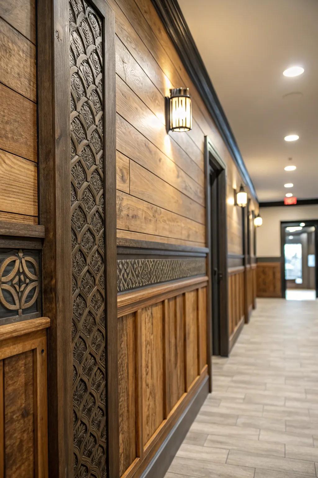 Blend resources in wall trims for a distinctive visual.