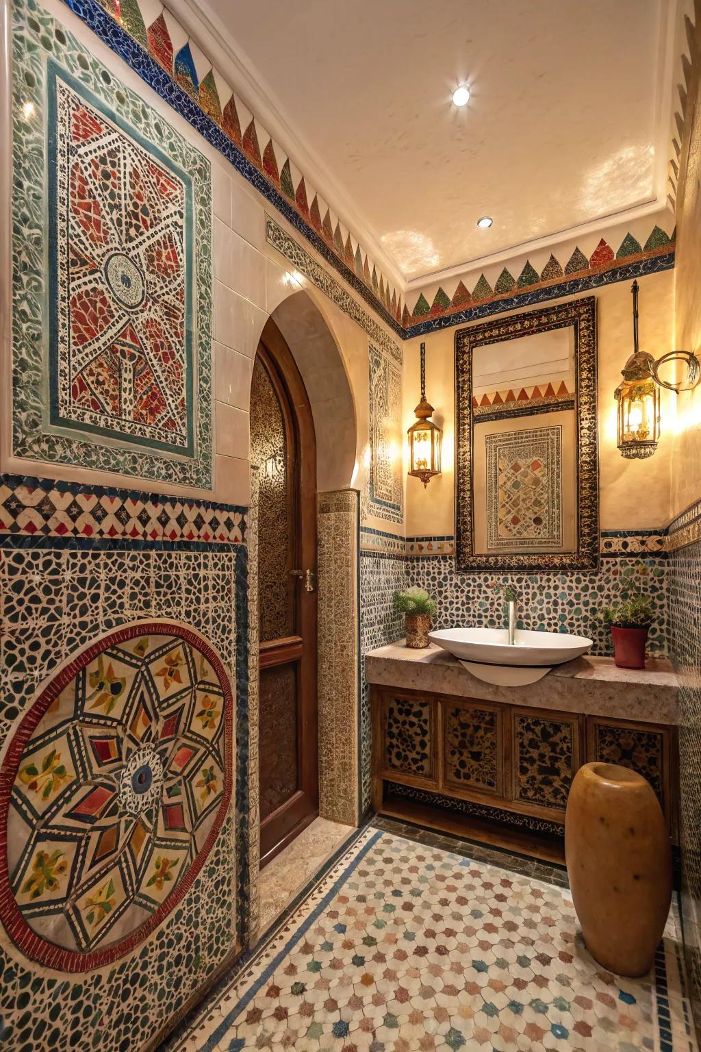 Add global flair with Moroccan-inspired mosaic patterns.
