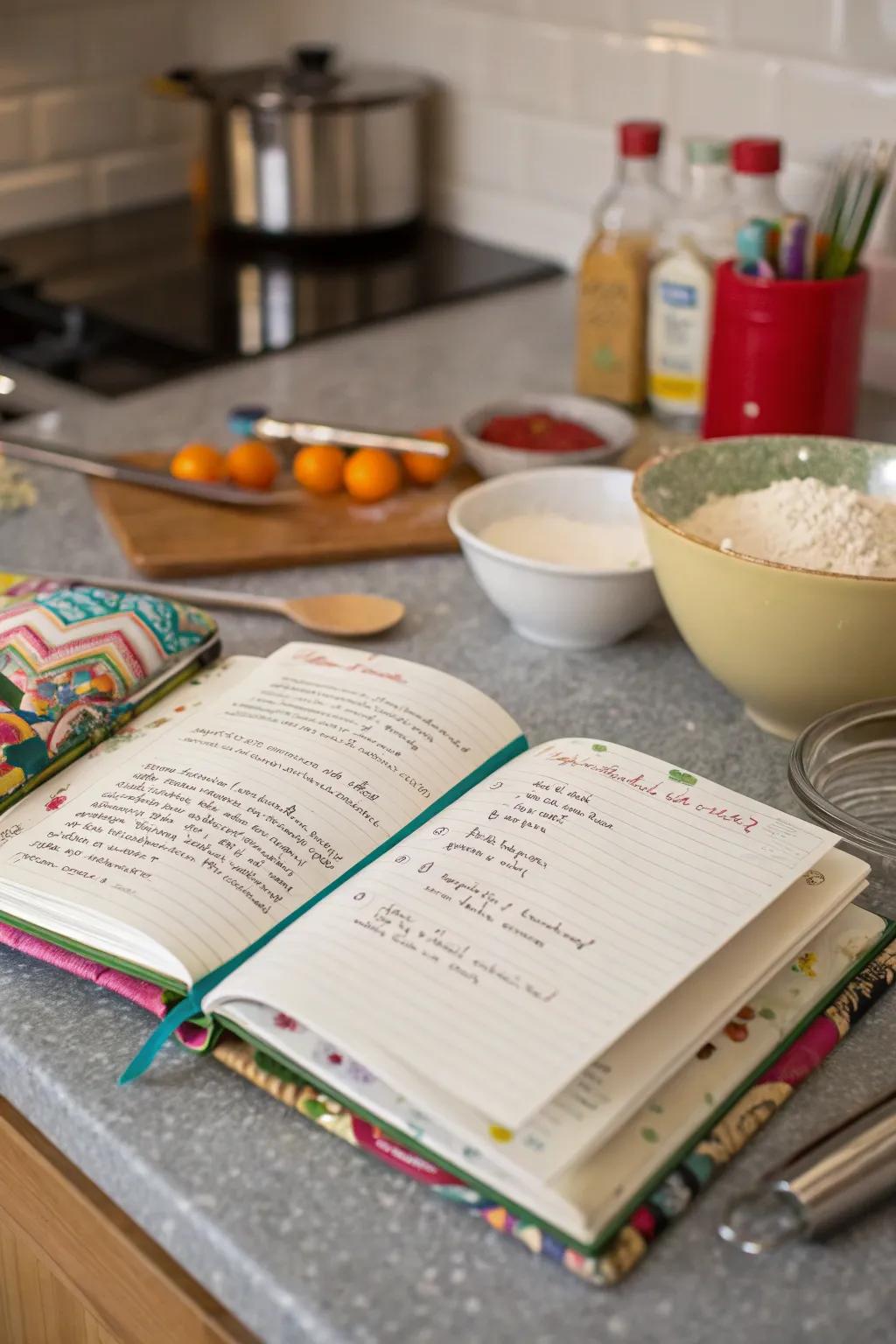 A recipe book preserving cherished culinary memories.